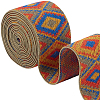 2.5Yards Rhombus Vintage Jacquard Polyester Ribbon OCOR-CY0004-48B-1