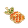 Glass Seed Beaded Pineapple Pendants PALLOY-MZ01109-3