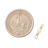 3Pcs 3 Styles Natural Cultured Freshwater Pearl Rice Beaded Links Connector Charms PALLOY-JF04914-02-2