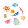 45Pcs 9 Styles Fish Transparent Resin Cabochons CRES-CJZ0009-01-8
