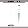 2 Pairs 2 Colors Alloy Sword Dangle Earrings EJEW-AN0001-92-2