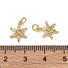 Brass Micro Pave Cubic Zirconia Charms CU-CBAF0F8-17A-G-3