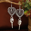 Gothic Heart Cross Skull Dangle Earrings MU2245-1