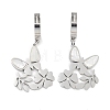 Butterfly 304 Stainless Steel Shell Dangle Earrings EJEW-L283-067P-1