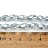 Transparent Electroplate Glass Beads Strands GLAA-K064-03B-PL02-4