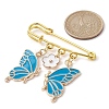 Butterfly & Flower Charm Alloy Enamel Brooches for Women JEWB-BR00144-04-3