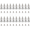 20Pcs Zinc Alloy Spikes Screwback Studs FIND-GF0008-53B-1