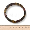 Natural Tiger Eye Bead Stretch Bracelets for Women Men BJEW-C097-02A-5