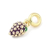 Brass Enamel Fruit European Dangle Charms KK-Z090-08G-06-2