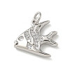 Brass Micro Pave Clear Cubic Zirconia Pendants LS-KK-U046-02P-04-1