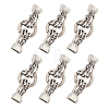6 Sets Alloy Spring Gate Rings FIND-AR0003-14-1