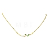 Shell Pearl Branch Pendant 304 Stainless Steel Cable Chain Necklaces for Women NJEW-JN06153-3