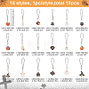 18Pcs 18 Styles Cell Phone Strap Charm Halloween Enamel Charm Hanging Keychain for Women AJEW-CP0005-59-2
