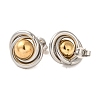 Ring & Round 304 Stainless Steel Stud Earrings for Women X-EJEW-U003-19-2