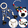 2Pcs 2 Style Iron Witch Bells Pendant Decorations HJEW-GF0001-42-6