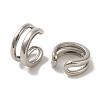 Rack Plating Brass Clip-on Earrings EJEW-R162-26P-01-2