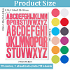 12 Sheets 12 Colors PVC Alphabet Decorative Stickers DIY-CP0008-60-2