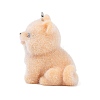 Animal Theme Flocky Opaque Resin Pendants RESI-H042-01P-03-2