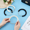 4Pcs 2 Colors Resin Imitation Pearl Beaded Iron Ring Bag Handles FIND-PH0038-56-3