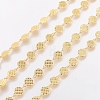 Textured Brass Handmade Link Chains CHC-G006-09G-2