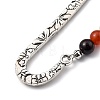 Tibetan Style Carved Alloy Bookmark AJEW-JK00161-01-3