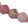 Painted Glass Beads Strands GLAA-F133-07C-3
