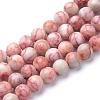 Natural Red Netstone Bead Strands G-R345-8mm-45-1