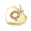 Brass Micro Pave Clear Cubic Zirconia Pendants KK-D229-01G-17-2