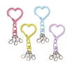Alloy Heart Shape Keychain Clasps HJEW-JM04790-1
