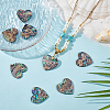 8Pcs Natural Paua Shell/Abalone Shell Pendants SHEL-BC0001-048A-4