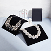 Flannelette & Paper Necklace Jewelry Display ODIS-WH0020-72-6