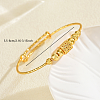 Vintage Brass Micro Pave Cubic Zirconia Cuff Bangles for Women WD2159-2-1