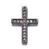 Brass Micro Pave Cubic Zirconia Charms ZIRC-P060-04B-1