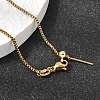 1.2MM Unisex 304 Stainless Steel Box Chain Necklaces NJEW-P356-12G-2