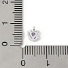 925 Sterling Silver Micro Pave Cubic Zirconia Pendants STER-Q002-02D-3