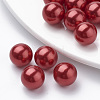 Eco-Friendly Plastic Imitation Pearl Beads X-MACR-S277-8mm-C23-1