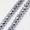 Electroplate Non-magnetic Synthetic Hematite Beads Strands X-G-J160-A-01-3