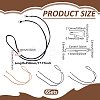 6Pcs 3 Styles Flat Leather Cord Hat Chains HJEW-UN00128-3