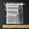 30Pcs 4 Styles Rectangle Organza Bags Jewellery Storage Pouches Wedding Favour Party Mesh Drawstring Gift OP-FS0001-01C-7