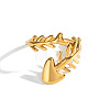 304 Stainless Steel Open Cuff Rings for Women BY6397-5