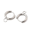 Stainless Steel Huggie Hoop Earring Findings STAS-J400-36A-P-2