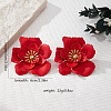 Flower Baking Paint Alloy Stud Earrings FS-WG54A10-01-1