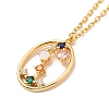 Colorful Cubic Zirconia Constellation Pendant Necklace NJEW-H166-01K-2