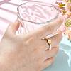 Natural Freshwater Pearl & 304 Stainless Steel Bead Finger Rings RJEW-FS00001-02-5