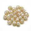 ABS Plastic Imitation Pearl Beads X-KK-T032-087G-2