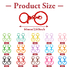  30Pcs 15 Colors Spray Painted Iron Key Rings DIY-TA0005-76-13