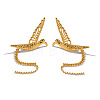 Stainless Steel Bird Tassel Stud Earrings CQ0312-5