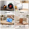 Wood Vinyl Record Slotted Display Stands with Stainless Steel Support ODIS-WH0043-344C-7