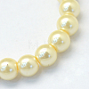 Baking Painted Pearlized Glass Pearl Round Bead Strands HY-Q330-8mm-21-2