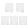 Rectangle Transparent Acrylic Slant Back Earring Display Stands EDIS-WH0031-06-1